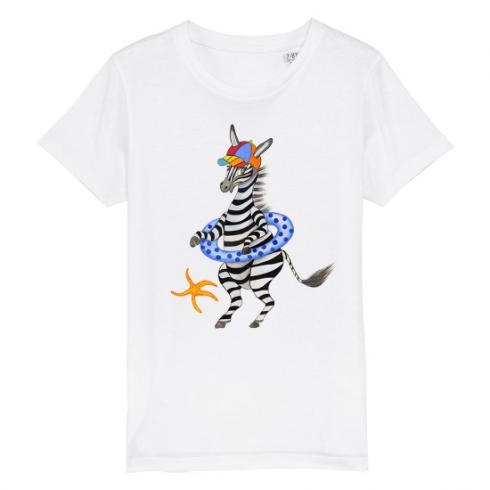 Tricou Art Print "Zebra by the see"