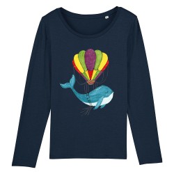 Bluză Dama Art Print "Dreamy Whale"