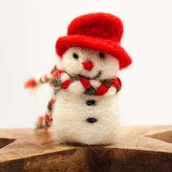 Om de zăpadă - roșu