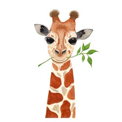 Ilustrație Art Print Girafă